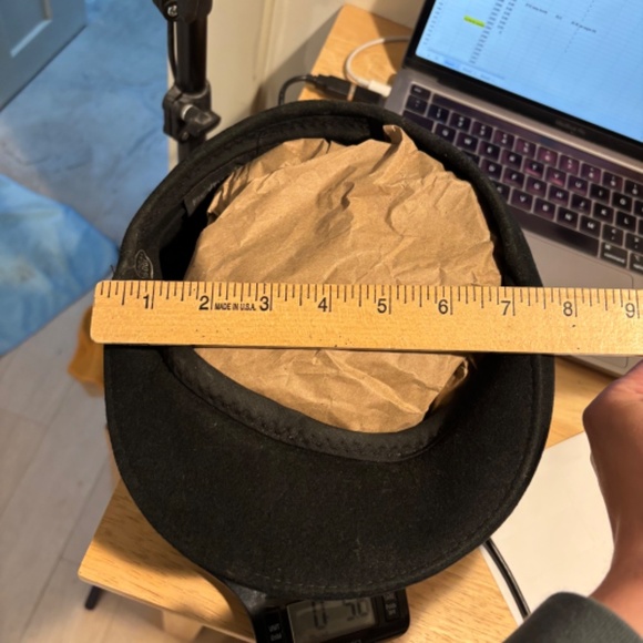 Vintage Botany 500 Newsboy Cap 100% Pure Wool Made in USA Black Retro Classic - Picture 8 of 9